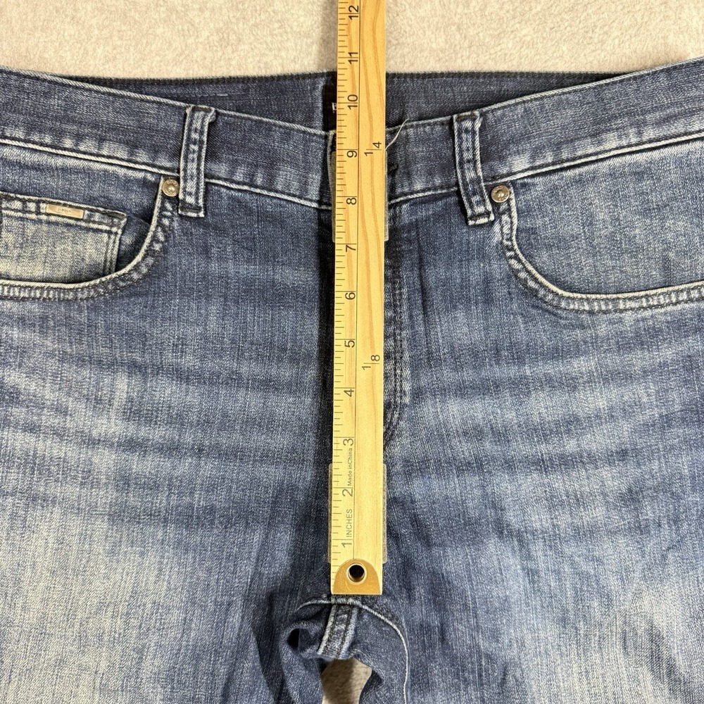 HUGO BOSS Black label Maine1 Jeans Mens 32x30 Whiskers Faded Relaxed Stretch - Picture 14 of 15